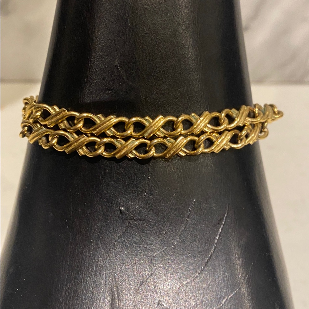 Elegant Gold Chain double Bracelet